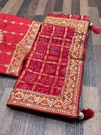 Stylish Art Silk Saree with Blouse For Women-thumb2