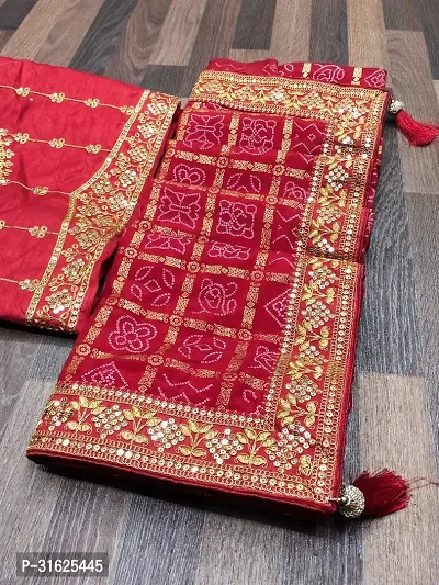 Stylish Art Silk Saree with Blouse For Women-thumb3