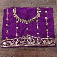 Stylish Art Silk Saree with Blouse For Women-thumb1