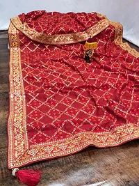 Stylish Art Silk Saree with Blouse For Women-thumb3