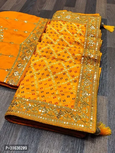 Stylish Art Silk Saree with Blouse For Women-thumb2