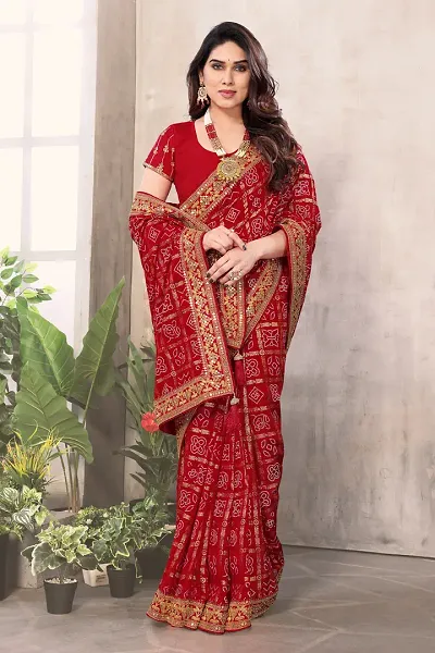 Hot Selling Art Silk Saree with Blouse piece 