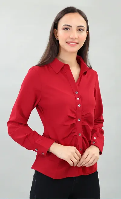 Elegant Solid Shirt For Women