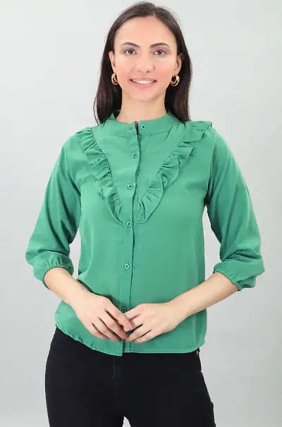 Elegant Solid Shirt For Women