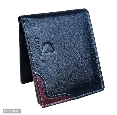 Wallet for Men / Money Purse Genuine Leather Black Colour RFID Blocking-thumb0