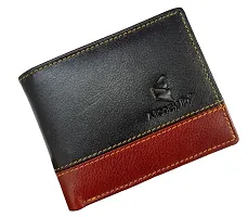 Money iin Men's Wallet / Money Purse Genuine Leather with 8 Card Slots Branded Stylish New Black and Brown-thumb1