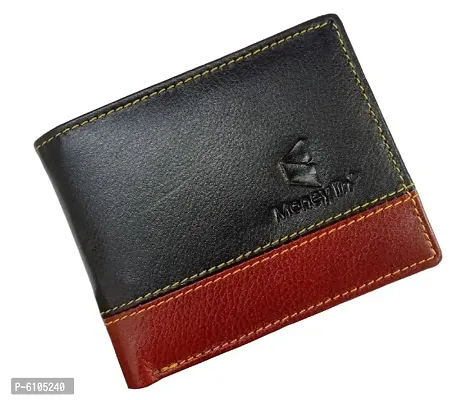 Money iin Men's Wallet / Money Purse Genuine Leather with 8 Card Slots Branded Stylish New Black and Brown-thumb2