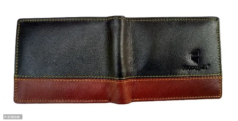 Money iin Men's Wallet / Money Purse Genuine Leather with 8 Card Slots Branded Stylish New Black and Brown-thumb5