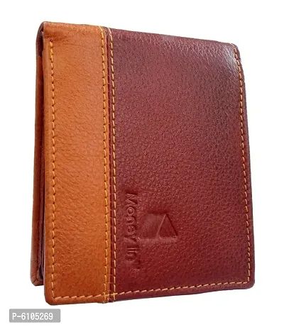 Money iin Men's Wallet / Money Purse Genuine Leather with 8 Card Slots Branded Stylish New Brown and Tan