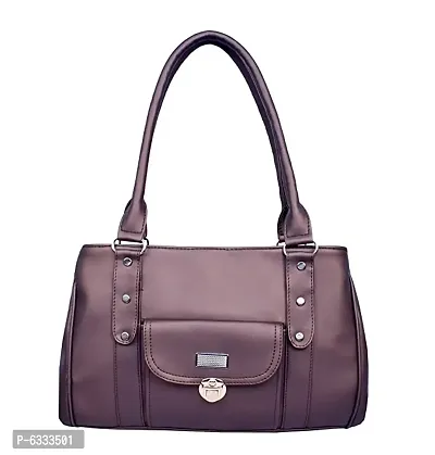 Buy YZAOLL Purses for Women PU Leather Medium Tote Satchel Handbags with  Matching Wrist Bag set, Z-puple, Large at Amazon.in