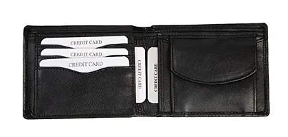 Wallet for Men / M Branded Stylish 4 Card Slots Black Colour-thumb2