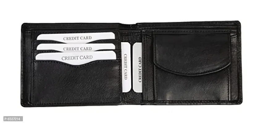 Wallet for Men / M Branded Stylish 4 Card Slots Black Colour-thumb3