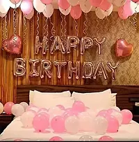 ARYAN BALLOON's Birthday Celebration Decoration Combos 1 Rose Gold Happy Birthday alphabet-thumb2