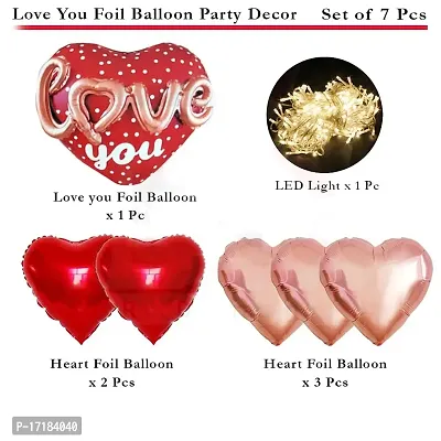 ARYAN BALLOON I Love You and Heart Shape Foil Balloons Decoration Kit-thumb2