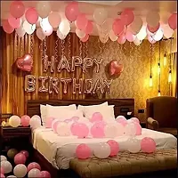 ARYAN BALLOON's Birthday Celebration Decoration Combos 1 Rose Gold Happy Birthday alphabet-thumb1