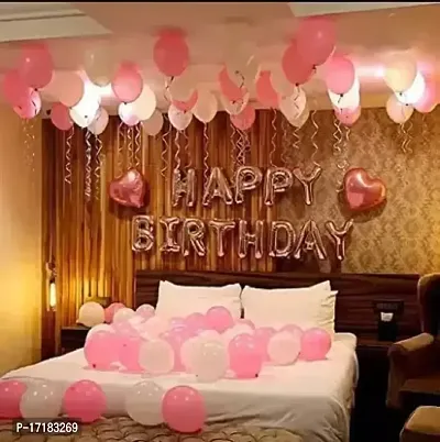 ARYAN BALLOON's Birthday Celebration Decoration Combos 1 Rose Gold Happy Birthday alphabet-thumb4