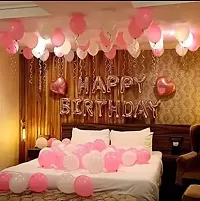 ARYAN BALLOON's Birthday Celebration Decoration Combos 1 Rose Gold Happy Birthday alphabet-thumb3