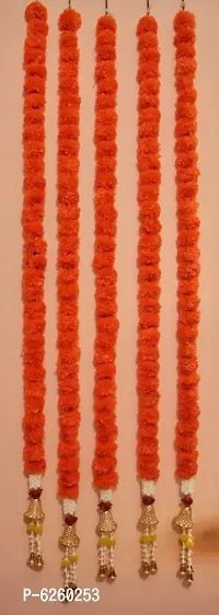 5 Artificial Flowers Marigold Garland for  Diwali, Housewarming Baby Shower and Event Decoration  ETC-thumb0