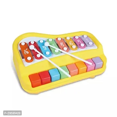 Xylophone/Piano for Toddlers | with 8 Multicolored Keys | 2 Sticks | Great Birthday Gift | Toy for Kids Girls Boys | Assorted Color (Yellow, Red)