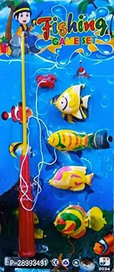Fishing Game Series Toy for Kids with 1 Fishing Rod and Colorful Fishes-thumb0
