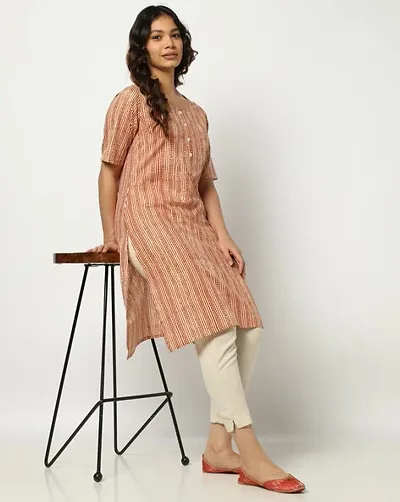 Stylish Printed Cotton Straight Kurtis