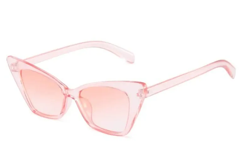 Awestuffs Cat Eye Sunglass inspired from Priyanka Chopra UV Protected Sunglasses for Women Modern Pointed Cat Eye Sunglasses (Light Pink)