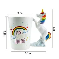 Awestuffs Unicorn Mug 3D Creative Art Coffee Mug Ceramic Milk Cups Travel Mug with Unicorn Handle-thumb3