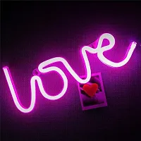 Awestuffs Love Neon LED Light Sign for Room Decoration Accessory, Table Decoration, Gifts, Night Light (USB) (Pink, Pack of 1)-thumb3