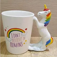 Awestuffs Unicorn Mug 3D Creative Art Coffee Mug Ceramic Milk Cups Travel Mug with Unicorn Handle-thumb1