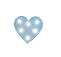 Awestuffs Decorative Marquee Light Lamp Wall Decor Night Light for Christmas, Birthday Party, Kids Room, Living Room Decor (Little Heart Blue)-thumb1
