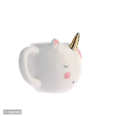 Awestuffs Ceramic Unicorn 3D Tea Coffee Mug (Unicorn with Golden Horn)-thumb3