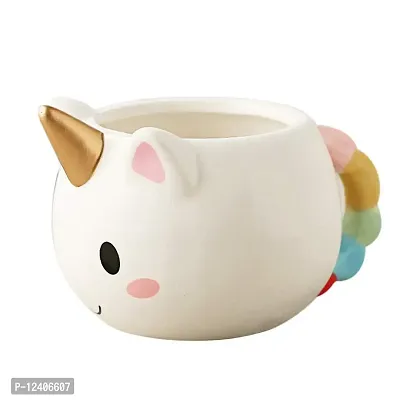 Awestuffs Ceramic Unicorn 3D Tea Coffee Mug (Unicorn with Rainbow Handle)-thumb0