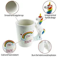 Awestuffs Unicorn Mug 3D Creative Art Coffee Mug Ceramic Milk Cups Travel Mug with Unicorn Handle-thumb2