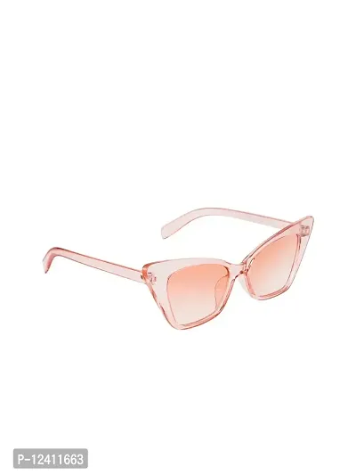 Awestuffs Cat Eye Sunglass inspired from Priyanka Chopra UV Protected Sunglasses for Women Modern Pointed Cat Eye Sunglasses (Light Pink)-thumb5