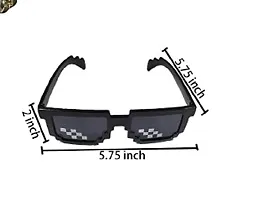 Awestuffs Deal With It Thug Life Sunglasses for Women Men (Rimless, Black) Pack of 1-thumb4