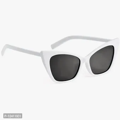 Awestuffs Cat Eye Sunglass inspired from Priyanka Chopra UV Protected Sunglasses for Women Modern Pointed Cat Eye Sunglasses (White)-thumb3