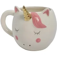 Awestuffs Ceramic Unicorn 3D Tea Coffee Mug (Unicorn with Golden Horn)-thumb1