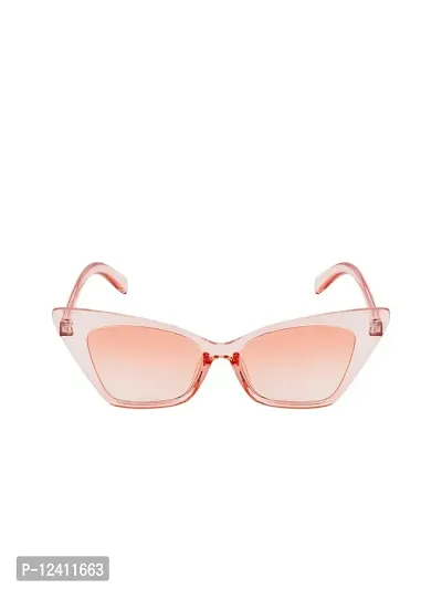 Awestuffs Cat Eye Sunglass inspired from Priyanka Chopra UV Protected Sunglasses for Women Modern Pointed Cat Eye Sunglasses (Light Pink)-thumb2