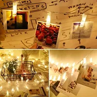 Awestuffs LED Lights for Home Decoration (16 LED Photo Clip String (Warm White))(Plastic)-thumb3