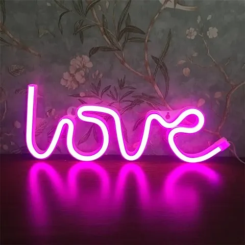 Love Neon LED Light Sign for Room Decoration Accessory, Table Decoration, Gifts