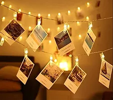16 Photo Clips String Lights Battery Operated Fairy String Lights with Clips for Hanging Pictures, Cards, Artwork, Warm White-thumb2