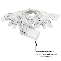 16 Photo Clips String Lights Battery Operated Fairy String Lights with Clips for Hanging Pictures, Cards, Artwork, Warm White-thumb3