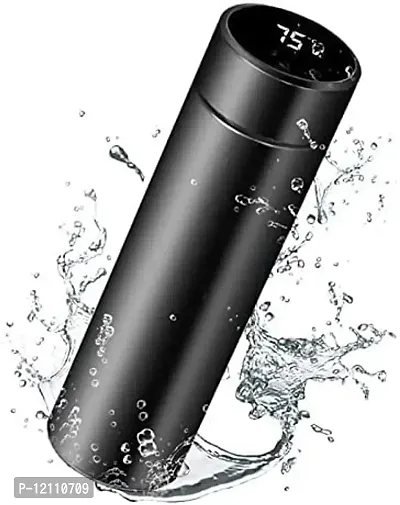 Smart Vacuum Insulated Thermos Water Bottle with LED Temperature Display 304 Stainless Steel Perfect for Hot and Cold Drinks (500 ml)-thumb0