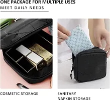 Sanitary Napkin Organizer Diamond Print Portable Pouch Travel Pad Storage Bag for Women-thumb1
