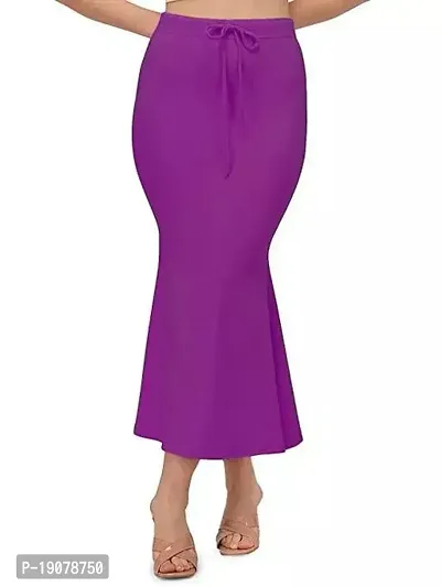 Reliable Purple Lycra Solid Saree Shapewear Patticoats For Women