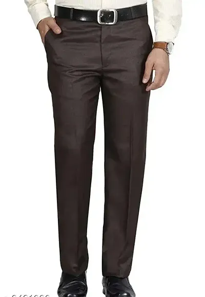 Regular Fit Cotton Blend Formal Trouser