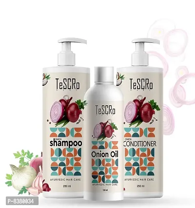 Essential Onion Shampoo, Hair Oil and Conditioner Combo Pack