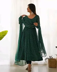 Elegant Georgette Printed Gown with Dupatta for Women-thumb1