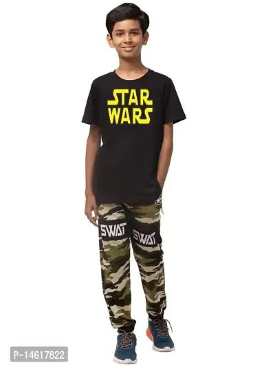 ALPHABET26 T-Shirt for Boys Half Sleeve Star WarNew4442