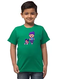 ALPHABET26 T-Shirt for Boys Half Sleeve Modern Running Kid with Dog4464-thumb1